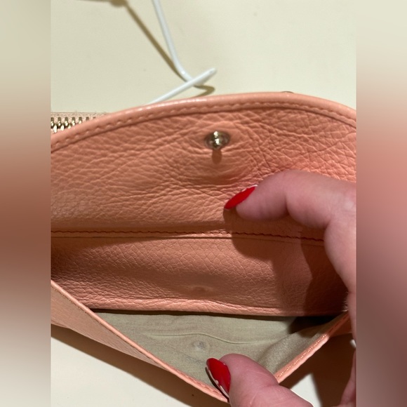 Chloe Light Pink Long Zippy Bow Wallet - Picture 8 of 13